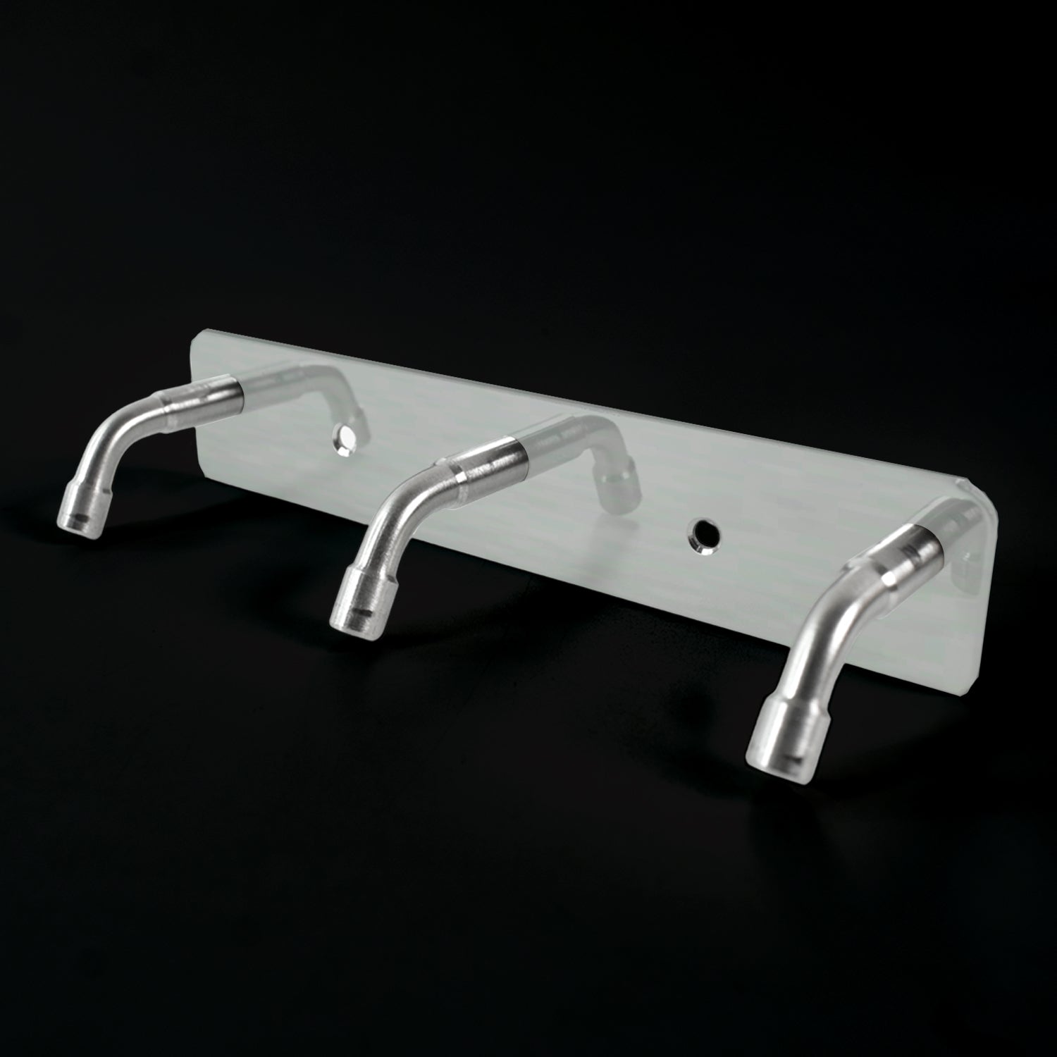 Stainless Steel Wall Mounted Coat 3 Hook Rack (14x3 / 1 Pc) Stainless Steel Wall Mounted Coat 3 Hook Rack (14x3 / 1 Pc)